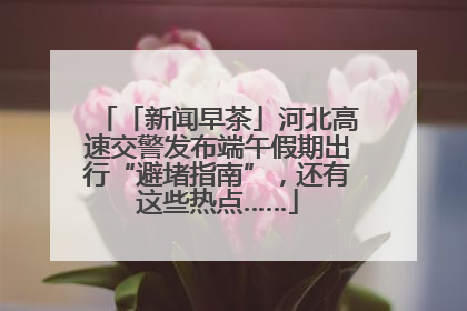 「新闻早茶」河北高速交警发布端午假期出行“避堵指南”，还有这些热点……