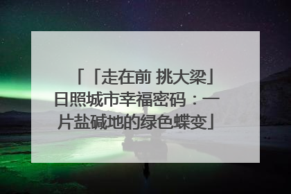 「走在前 挑大梁」日照城市幸福密码：一片盐碱地的绿色蝶变