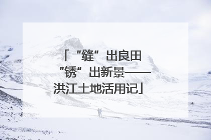 “缝”出良田 “锈”出新景——洪江土地活用记