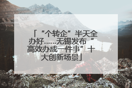 “个转企”半天全办好……无锡发布“高效办成一件事”十大创新场景
