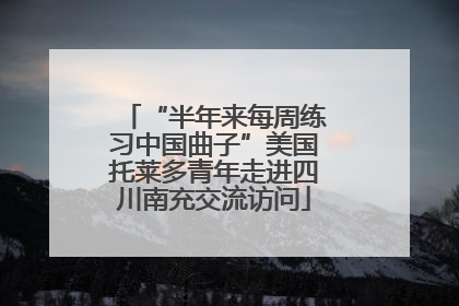 “半年来每周练习中国曲子”美国托莱多青年走进四川南充交流访问