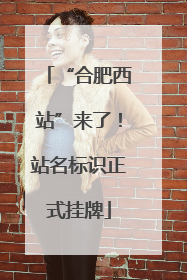 “合肥西站”来了！站名标识正式挂牌