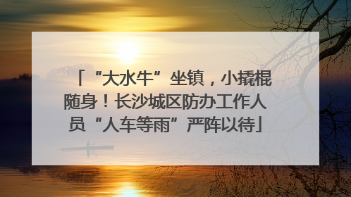 “大水牛”坐镇，小撬棍随身！长沙城区防办工作人员“人车等雨”严阵以待