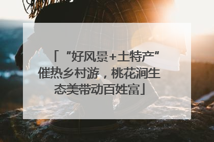 “好风景+土特产”催热乡村游，桃花涧生态美带动百姓富