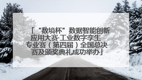 “数境杯”数据智能创新应用大赛·工业数字孪生 专业赛（第四届）全国总决赛及颁奖典礼成功举办