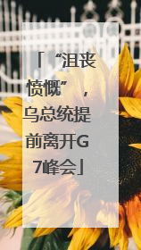 “沮丧愤慨”，乌总统提前离开G7峰会