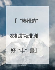 “郴州造”农机耕耘非洲好“丰”景