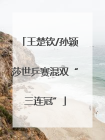 王楚钦/孙颖莎世乒赛混双“三连冠”