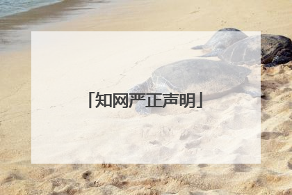 知网严正声明