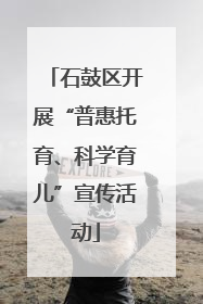 石鼓区开展“普惠托育、科学育儿”宣传活动
