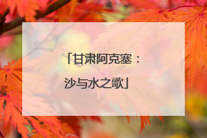 甘肃阿克塞：沙与水之歌