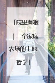 皖里有粮｜一个家庭农场的土地哲学