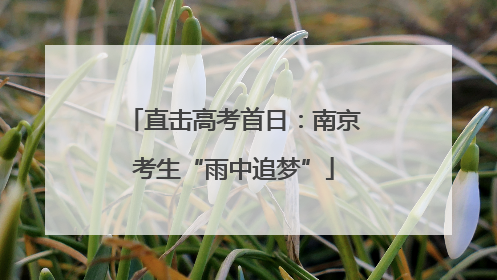 直击高考首日：南京考生“雨中追梦”