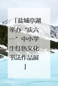 盐城亭湖举办“庆六一”中小学生红色文化书法作品展