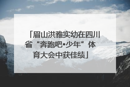 眉山洪雅实幼在四川省“奔跑吧•少年”体育大会中获佳绩
