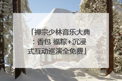 禅宗少林音乐大典：香包 福粽+沉浸式互动巡演全免费