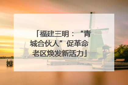 福建三明：“青城合伙人”促革命老区焕发新活力