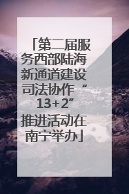 第二届服务西部陆海新通道建设司法协作“13+2”推进活动在南宁举办