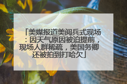 美媒报道美阅兵式现场：因天气原因被迫提前，现场人群稀疏，美国务卿还被拍到打哈欠
