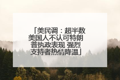 美民调：超半数美国人不认可特朗普执政表现 强烈支持者热情降温