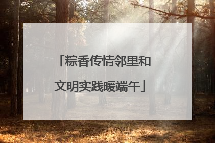 粽香传情邻里和 文明实践暖端午
