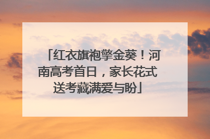 红衣旗袍擎金葵！河南高考首日，家长花式送考藏满爱与盼