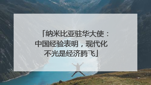 纳米比亚驻华大使：中国经验表明，现代化不光是经济腾飞