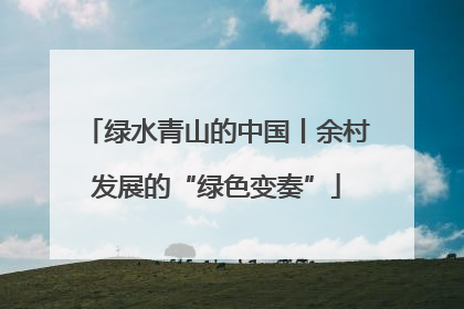 绿水青山的中国丨余村发展的“绿色变奏”