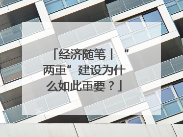 经济随笔丨“两重”建设为什么如此重要？