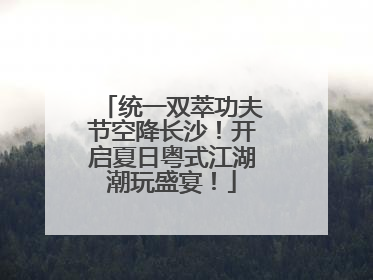 统一双萃功夫节空降长沙！开启夏日粤式江湖潮玩盛宴！