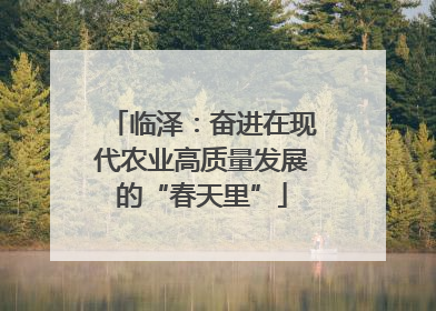 临泽：奋进在现代农业高质量发展的“春天里”