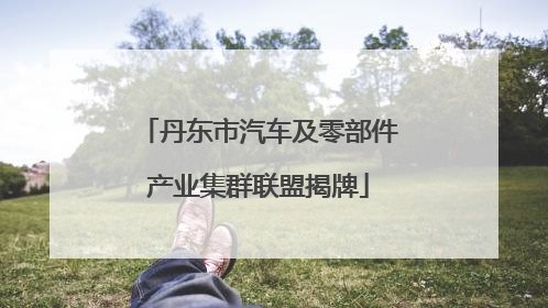 丹东市汽车及零部件产业集群联盟揭牌