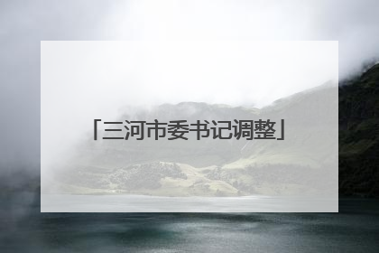 三河市委书记调整