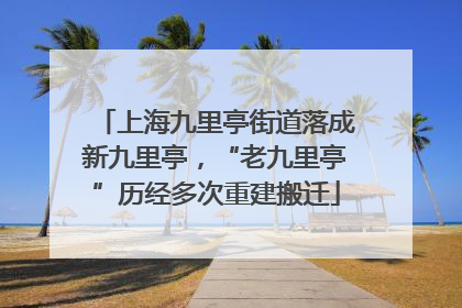 上海九里亭街道落成新九里亭，“老九里亭”历经多次重建搬迁