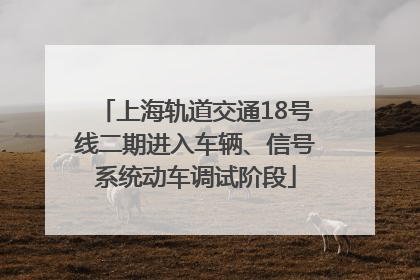 上海轨道交通18号线二期进入车辆、信号系统动车调试阶段