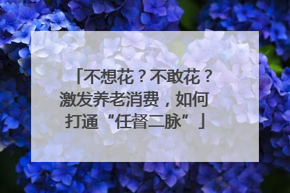 不想花？不敢花？激发养老消费，如何打通“任督二脉”