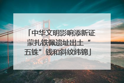 中华文明影响添新证 蒙扎铁佩遗址出土“五铢”钱和斜纹纬锦