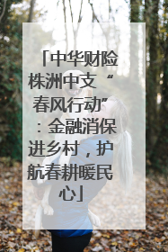 中华财险株洲中支“春风行动”：金融消保进乡村，护航春耕暖民心