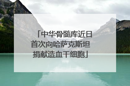 中华骨髓库近日首次向哈萨克斯坦捐献造血干细胞