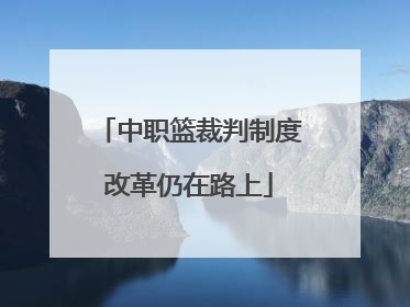中职篮裁判制度改革仍在路上