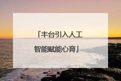 丰台引入人工智能赋能心育