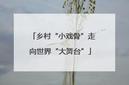 乡村“小戏骨”走向世界“大舞台”