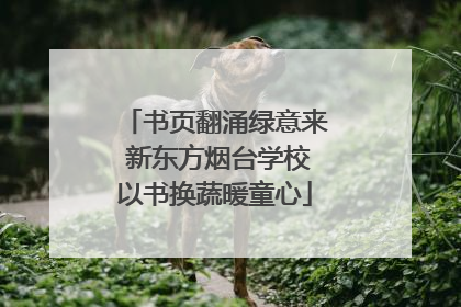 书页翻涌绿意来 新东方烟台学校以书换蔬暖童心