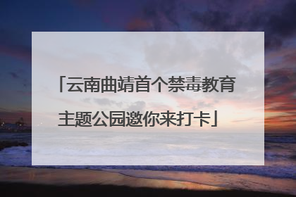 云南曲靖首个禁毒教育主题公园邀你来打卡