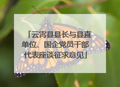 云霄县县长与县直单位、国企党员干部代表座谈征求意见