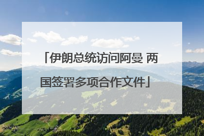 伊朗总统访问阿曼 两国签署多项合作文件