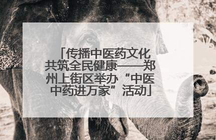 传播中医药文化 共筑全民健康——郑州上街区举办“中医中药进万家”活动