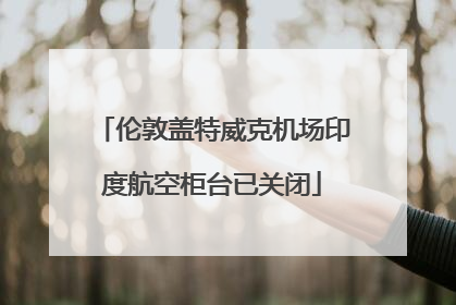 伦敦盖特威克机场印度航空柜台已关闭