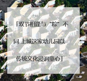 双节相逢与“粽”不同 上城这家幼儿园以传统文化浸润童心