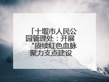 十堰市人民公园管理处：开展“赓续红色血脉 聚力支点建设”庆七一活动